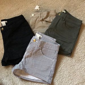 Set of 4 H&M shorts